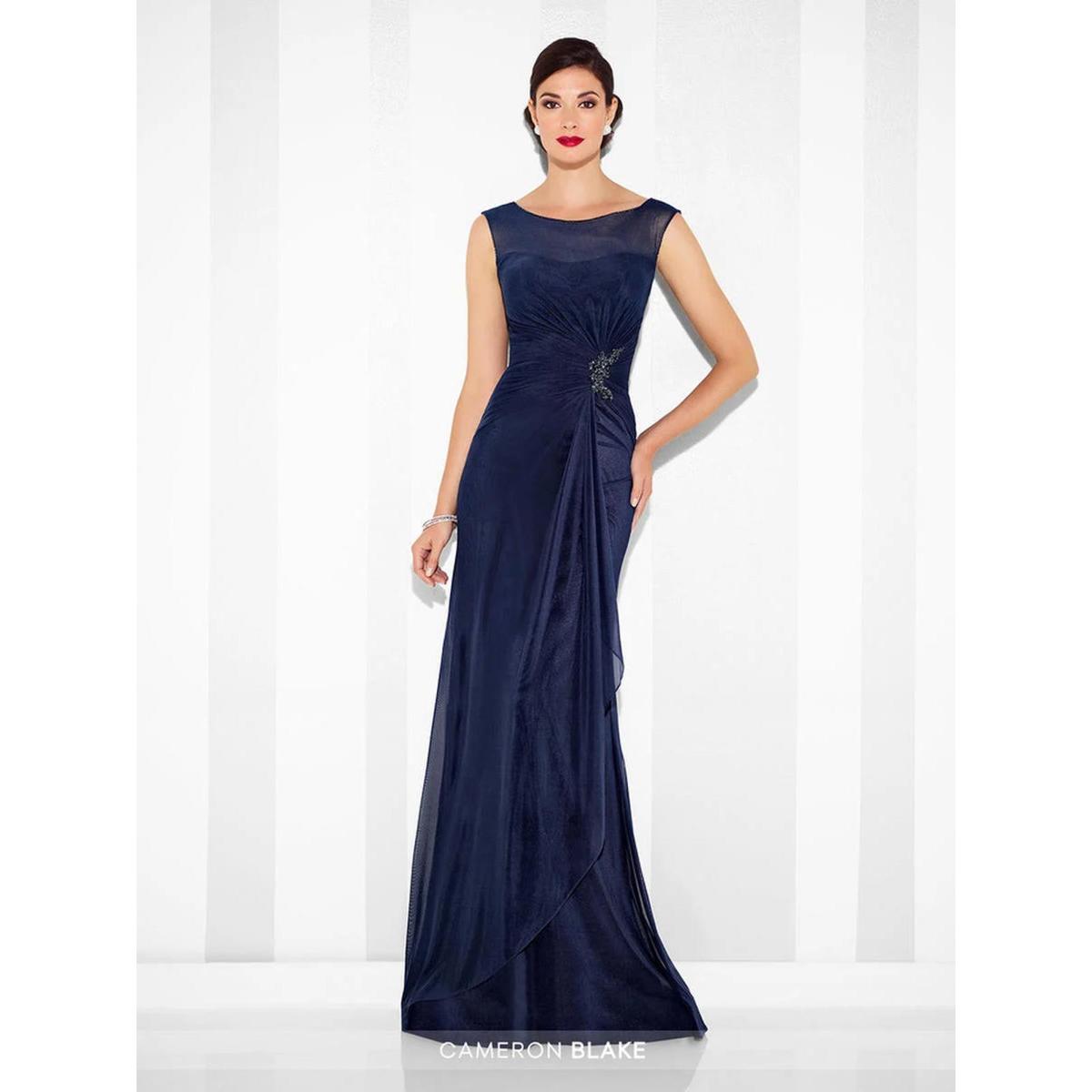 Cameron Blake 117601 Mother Bride Dress Mob Mothers Groom Nwt Navy Sz 12 New Nwt